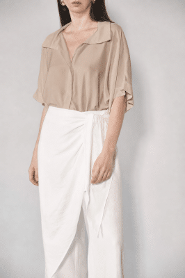 Camisa Crop Coco Camel
