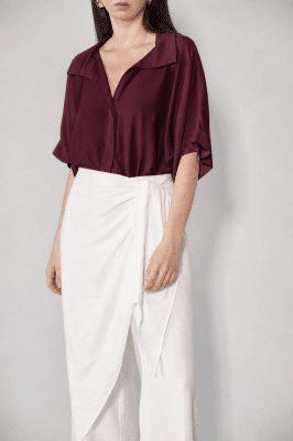 Camisa Crop Coco Vinotinto